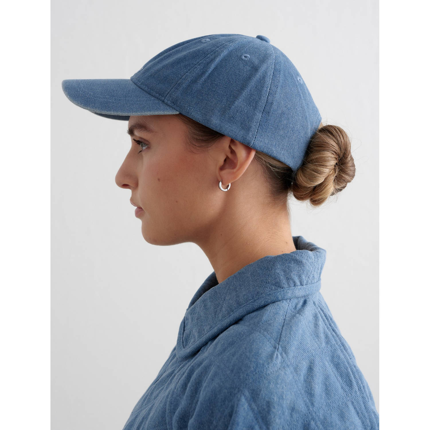 Aim'n denim pet met logo blauw
