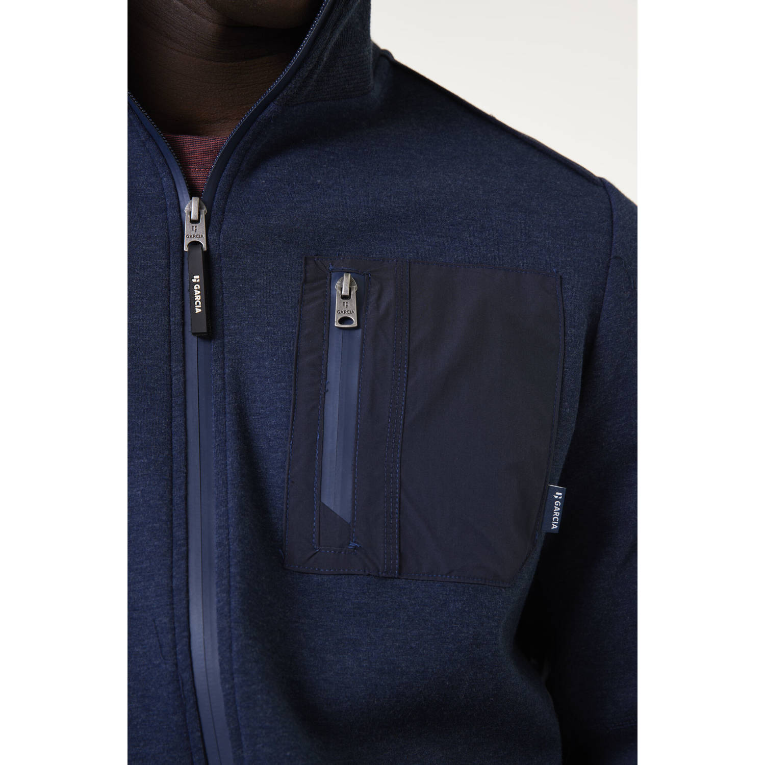 Garcia gebreide trui blauw
