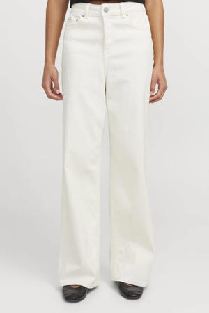 high waist wide leg jeans wit