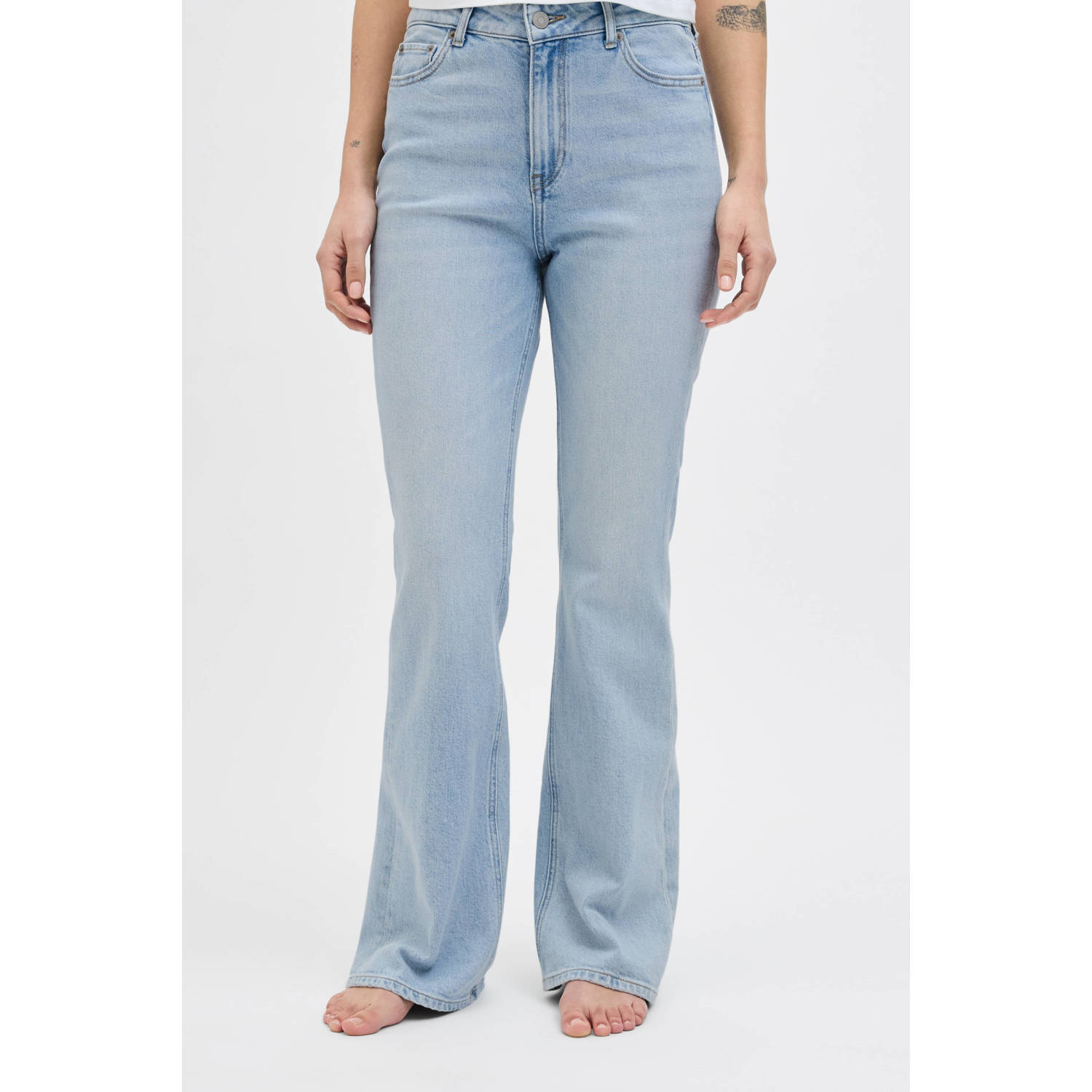JJXX high waist bootcut jeans light blue denim