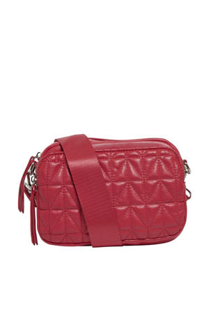  doorgestikte crossbody tas ONLPOPPY rood