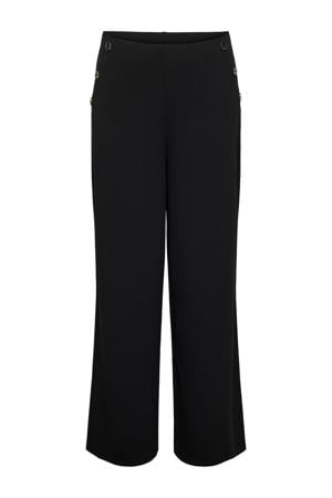 straight fit broek zwart