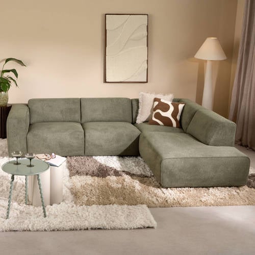 NOUS Living hoekbank rechts Aaris - Groen