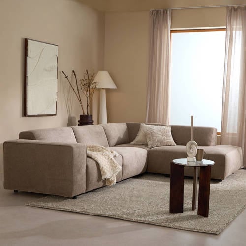 NOUS Living hoekbank rechts Aaris - Bruin