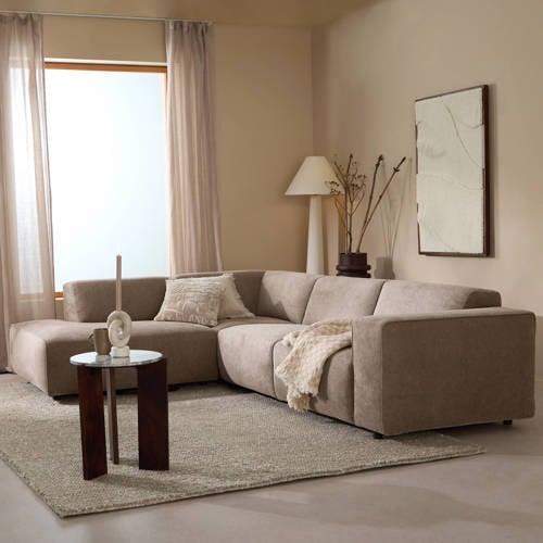 NOUS Living hoekbank links Aaris - Bruin