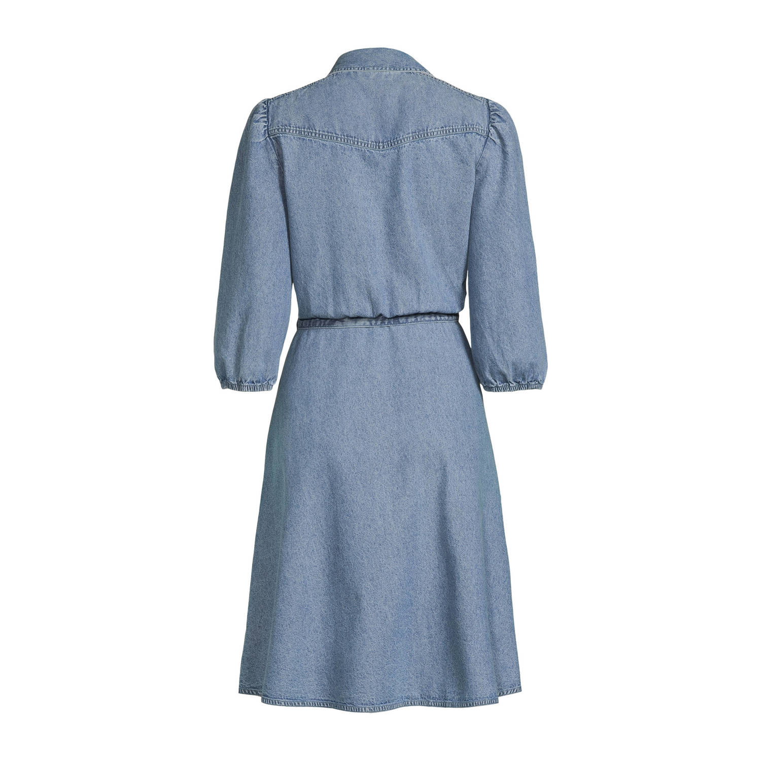 anytime denim overhemdjurk blauw