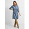 Anytime denim overhemdjurk met strass steentjes blauw
