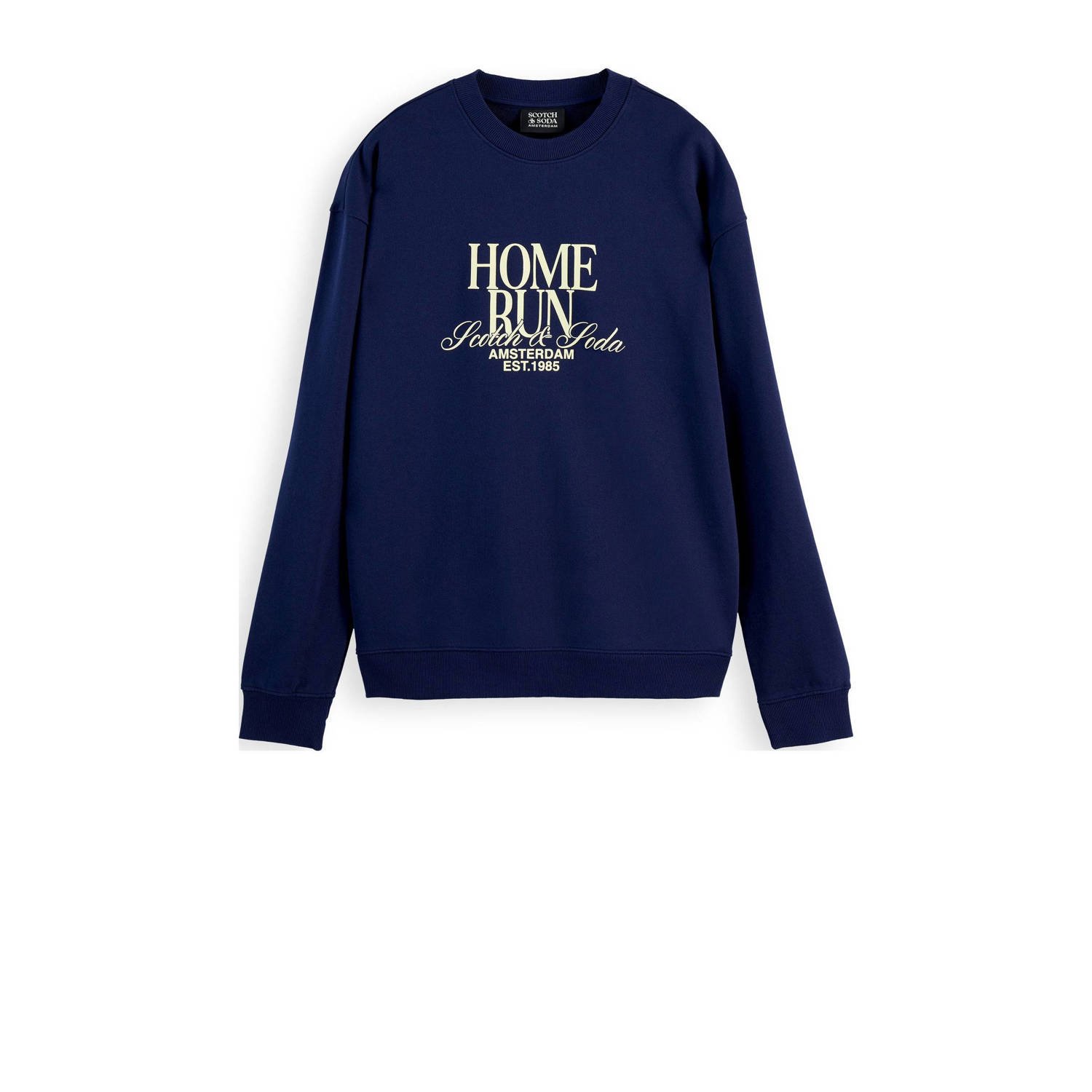 SCOTCH & SODA Heren Truien & Vesten Front Relaxed Fit Sweatshirt Donkerblauw