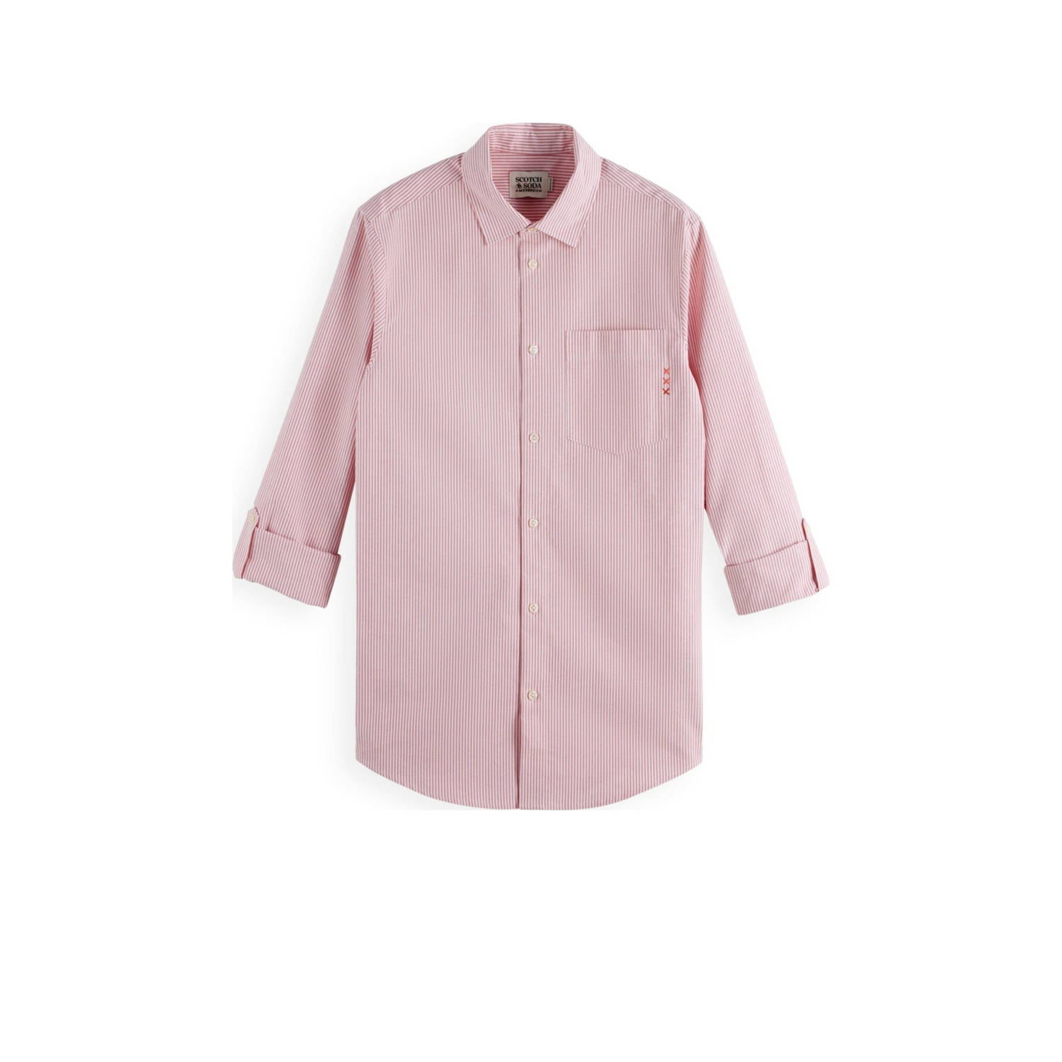 Scotch & Soda casual overhemd roze