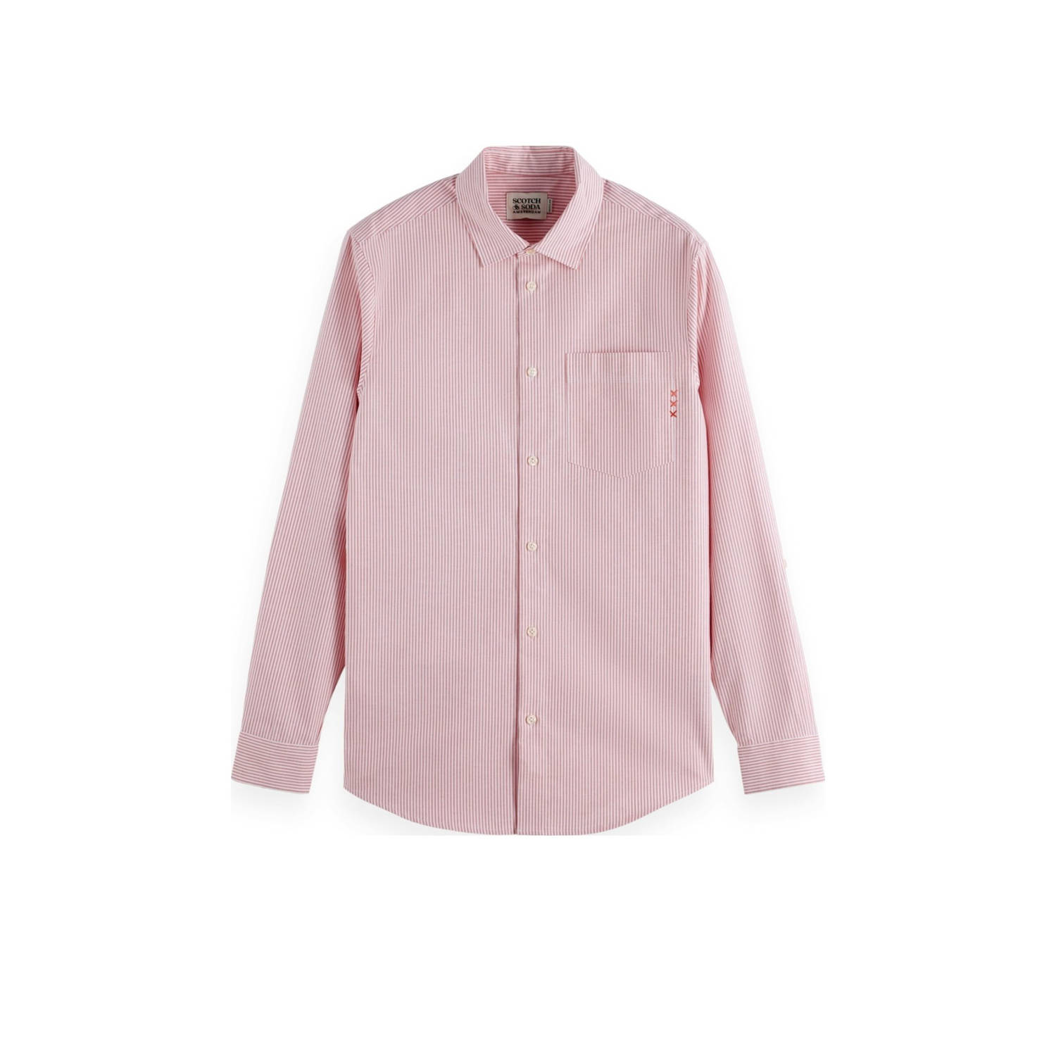 Scotch & Soda Regular fit vrijetijdsoverhemd met borstzak