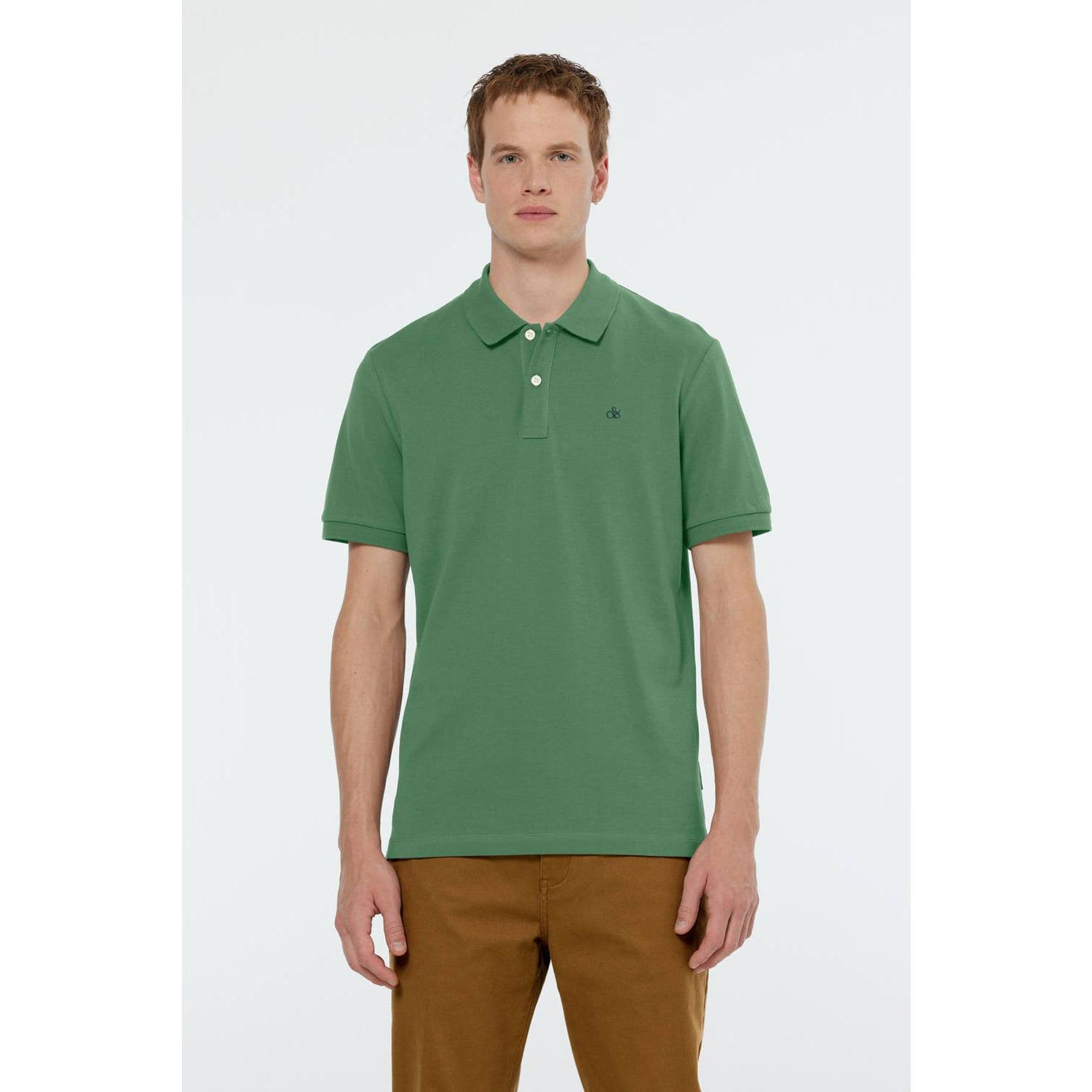 SCOTCH & SODA Heren Polo's & T-shirts Logo Pique Polo Groen