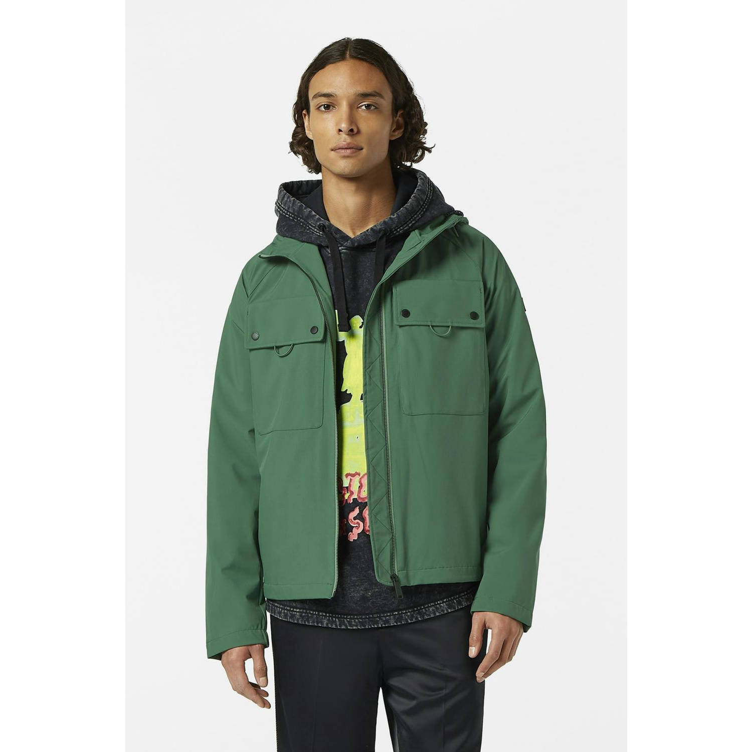 Scotch & Soda softshell jas groen