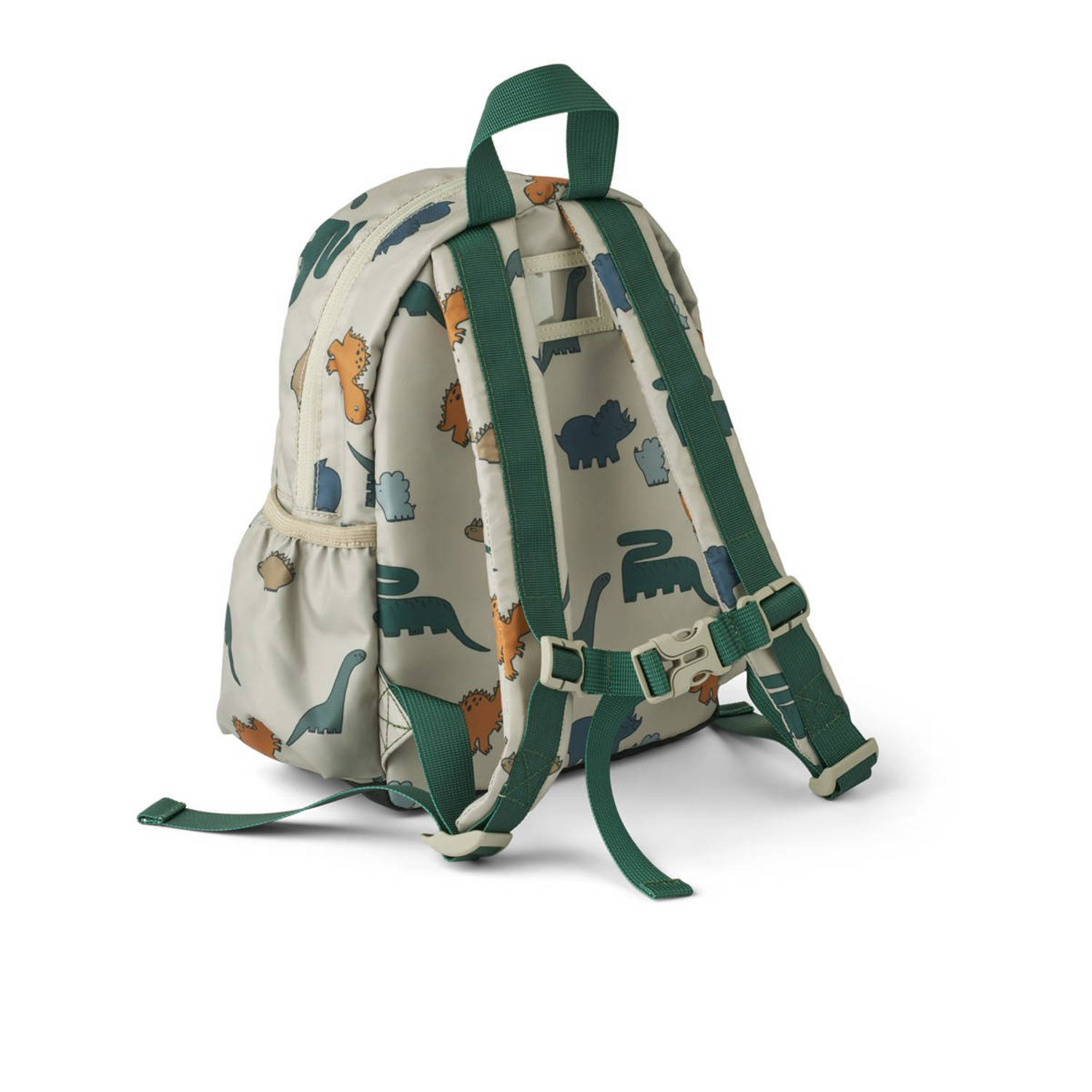 Liewood rugak met dino print groen blauw camel