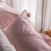 thumbnail: Dindi Home katoenen dekbedovertrek 2-persoons roze met ruffles (200x220 cm)