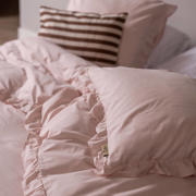 thumbnail: Dindi Home katoenen dekbedovertrek 2-persoons roze met ruffles (200x220 cm)