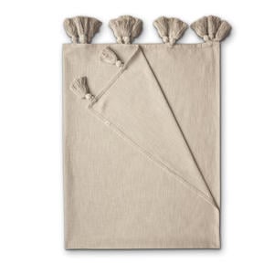 katoenen plaid beige (130x170 cm)
