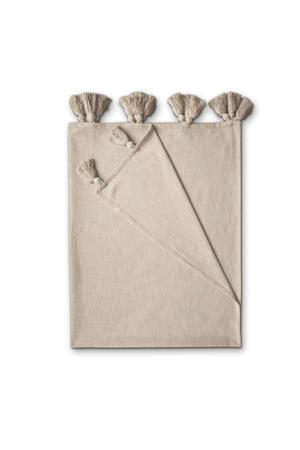katoenen plaid beige (130x170 cm)