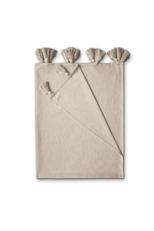 katoenen plaid beige (130x170 cm)
