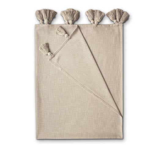 Walra katoenen plaid beige (130x170 cm) afbeelding