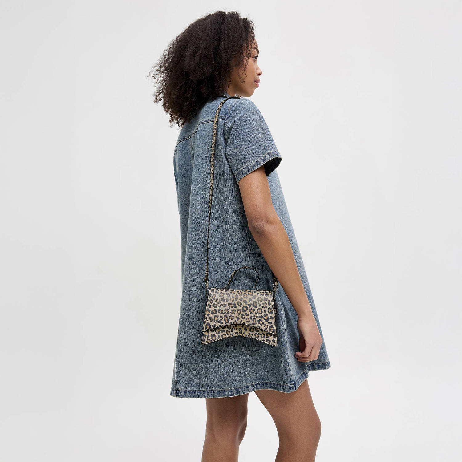 JJXX crossbody tas met panterprint JXSANTAANA bruin