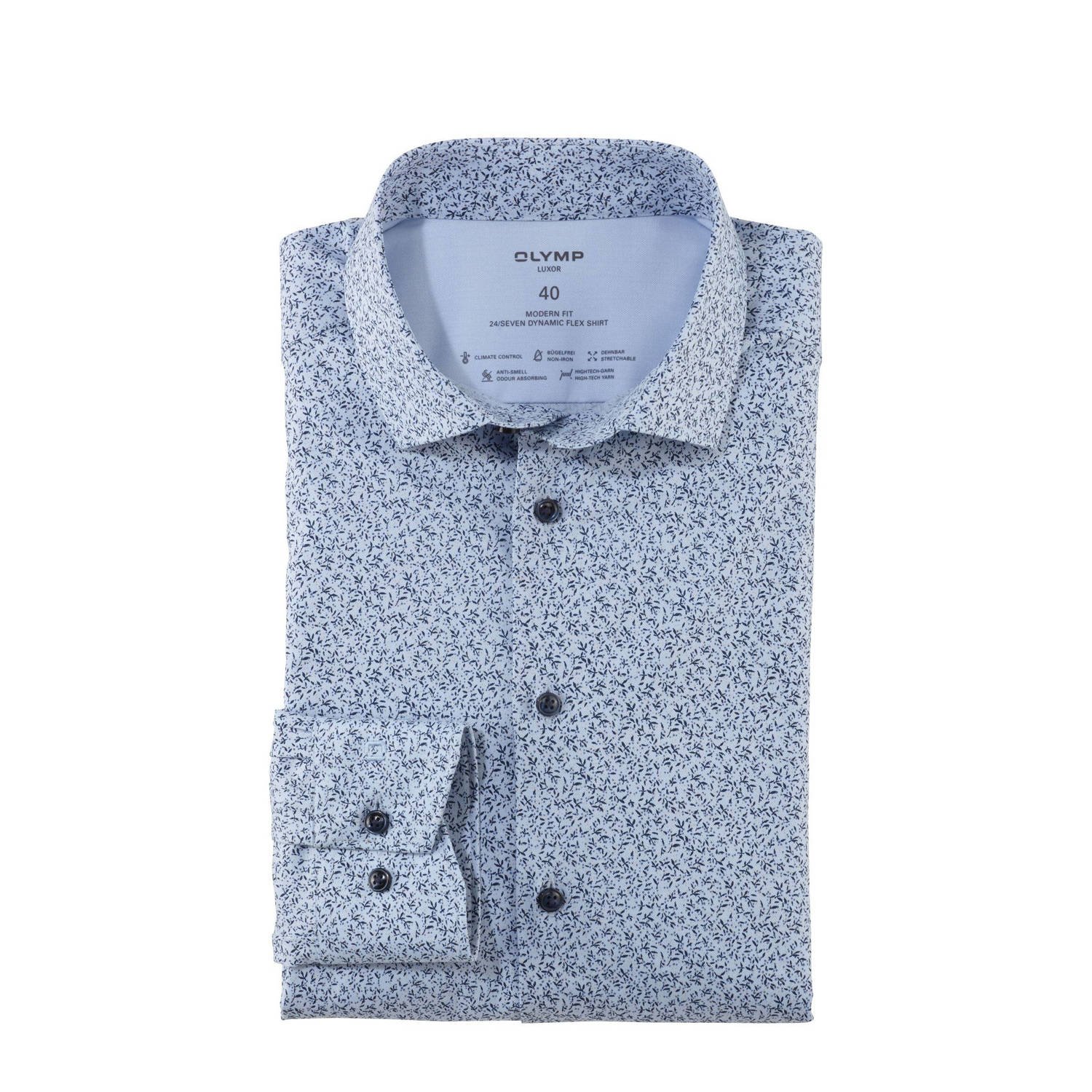 Olymp zakelijk overhemd Luxor blauw