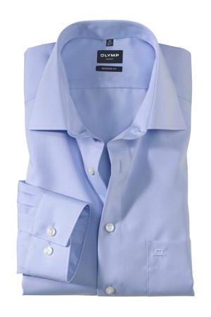 zakelijk overhemd chambray Luxor lichtblauw