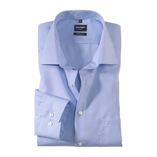 Olymp zakelijk overhemd chambray Luxor lichtblauw afbeelding