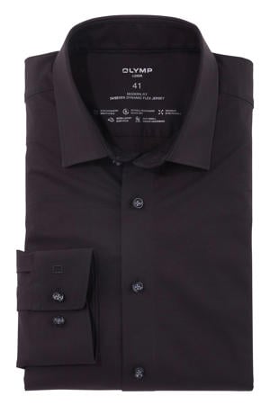 jersey overhemd 24/7 - Luxor modern fit zwart