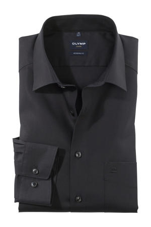 zakelijk overhemd poplin Luxor modern fit zwart