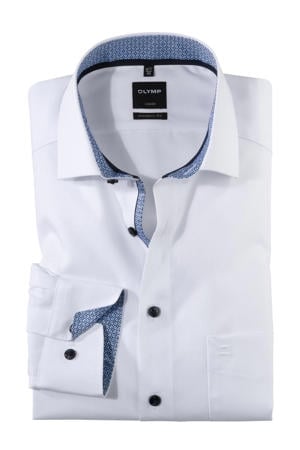 zakelijk overhemd Luxor wit/ blauw
