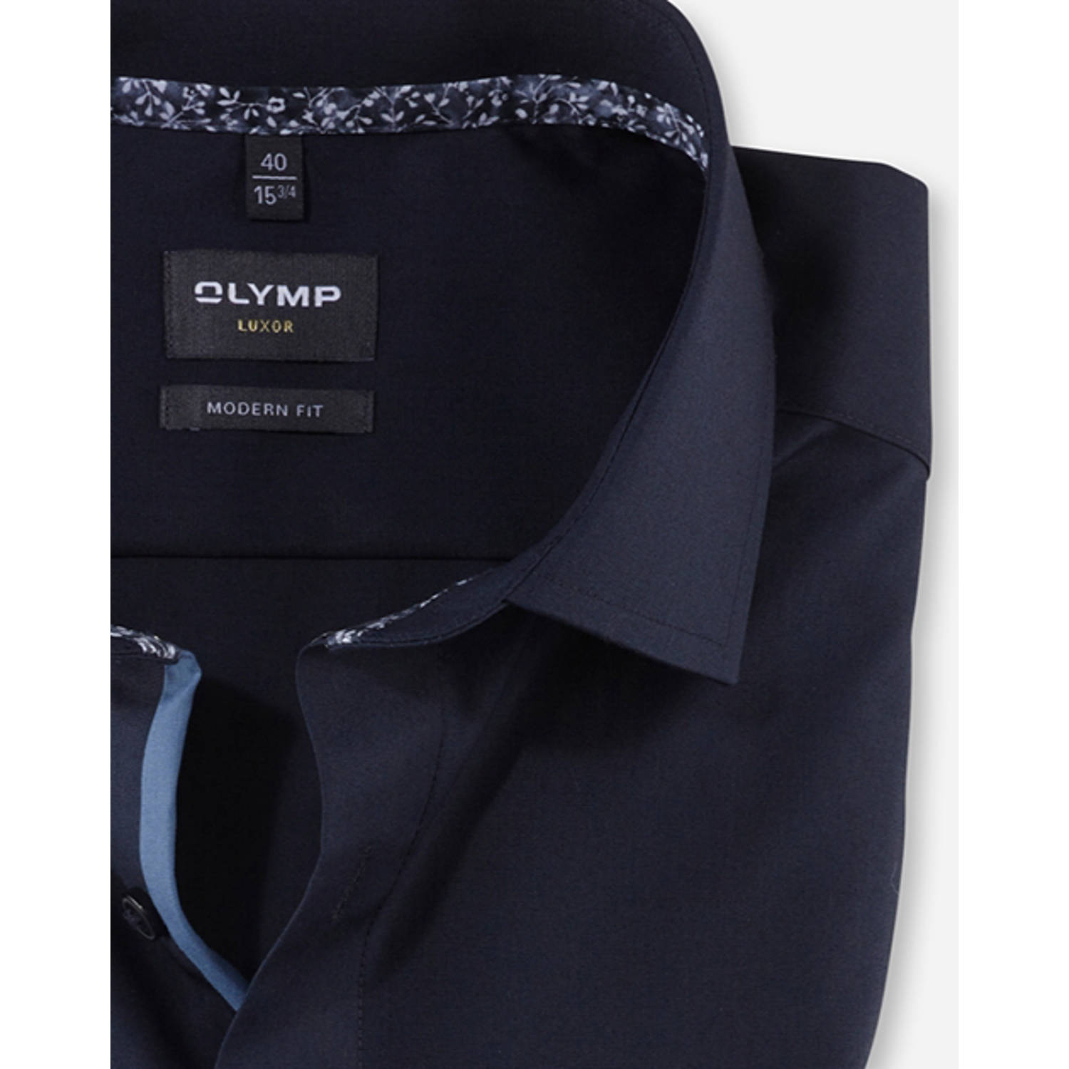 Olymp zakelijk overhemd Luxor donkerblauw