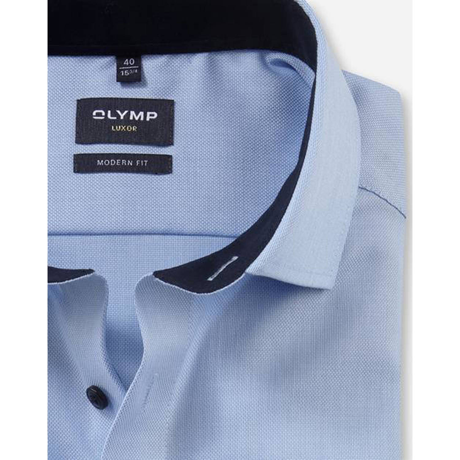 Olymp zakelijk overhemd Luxor blauw