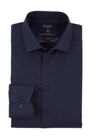 zakelijk overhemd 24/7 - Luxor modern fit donkerblauw