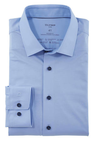 jersey overhemd 24/7 - Luxor modern fit lichtblauw