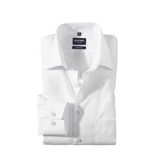 Olymp zakelijk overhemd poplin Luxor modern fit wit afbeelding