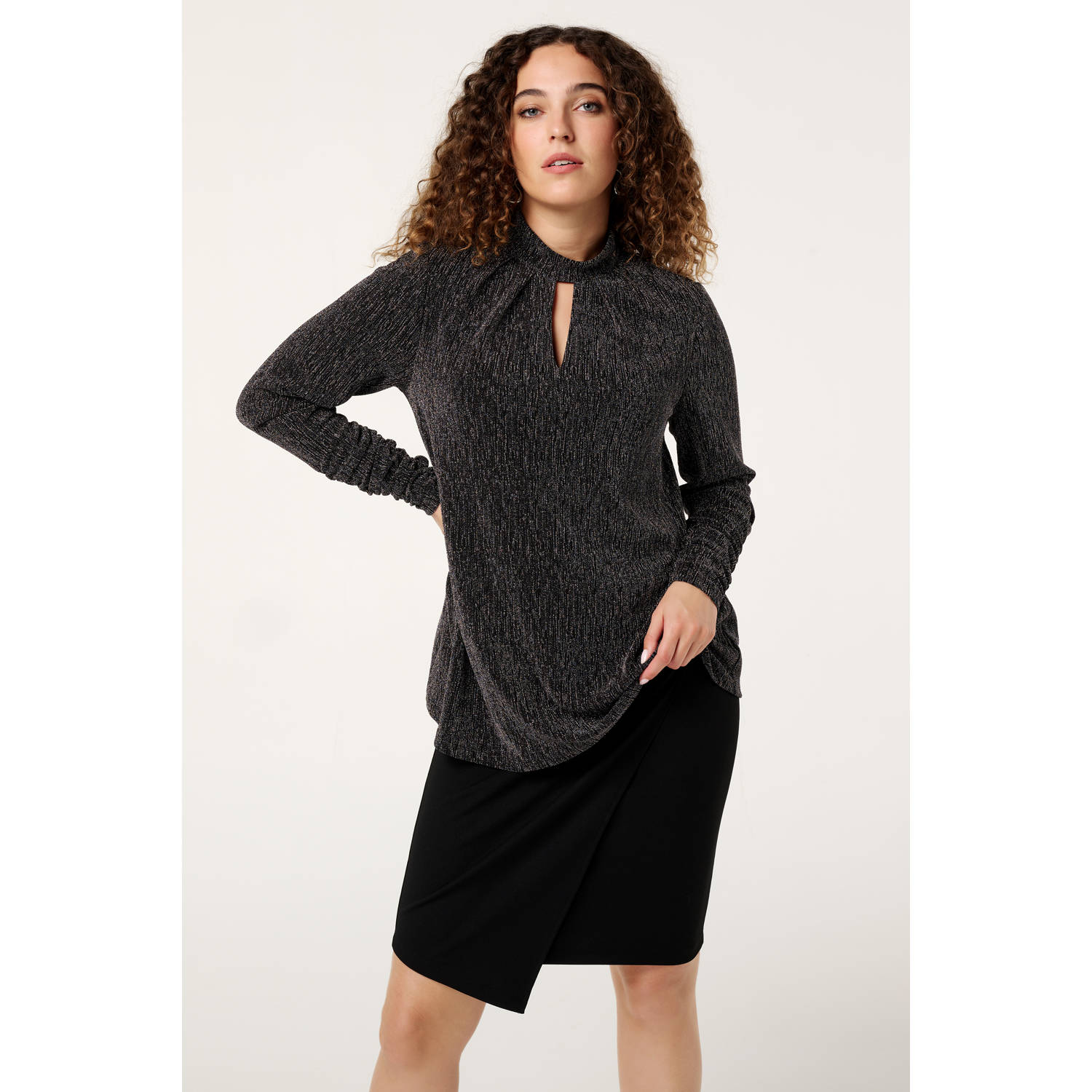 MS Mode blousetop zwart