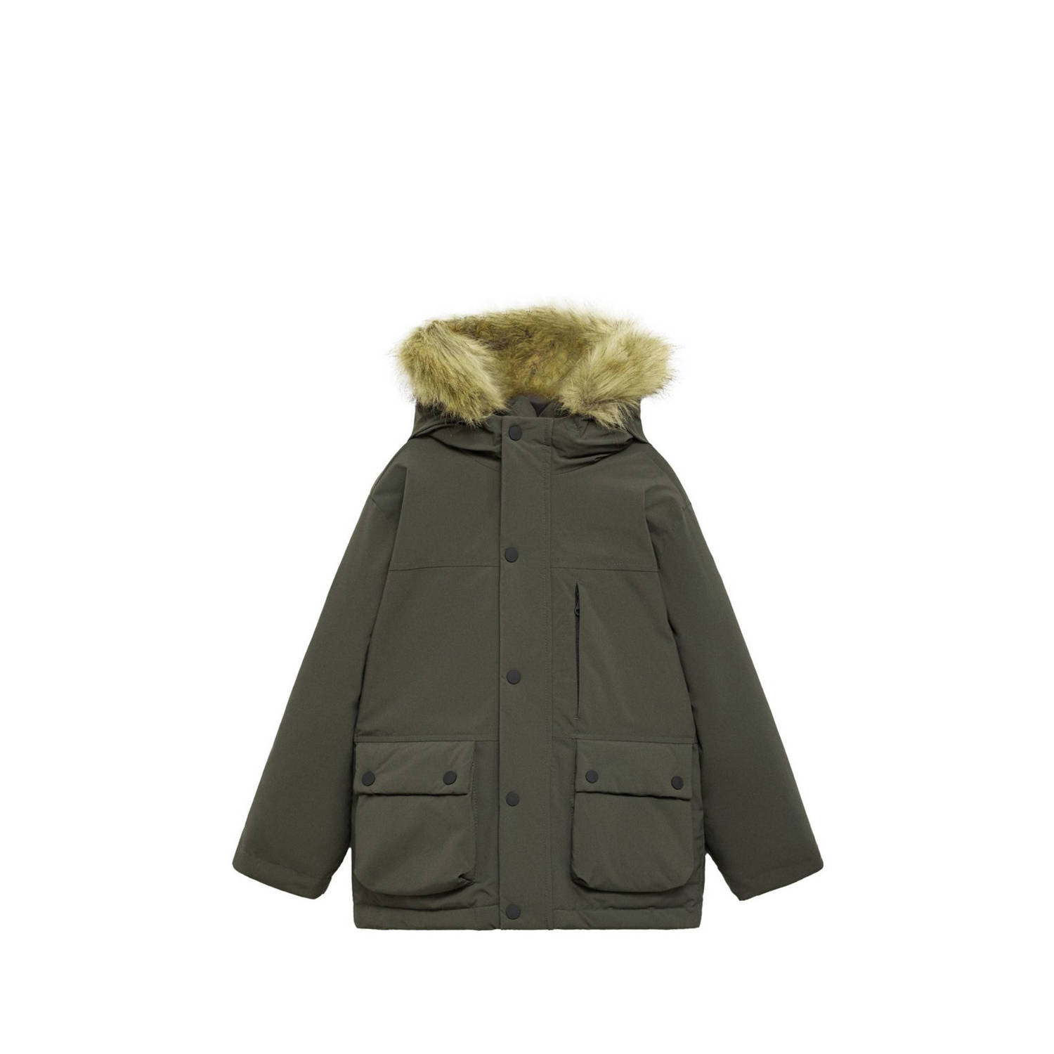 Mango Kids winterjas donkergroen