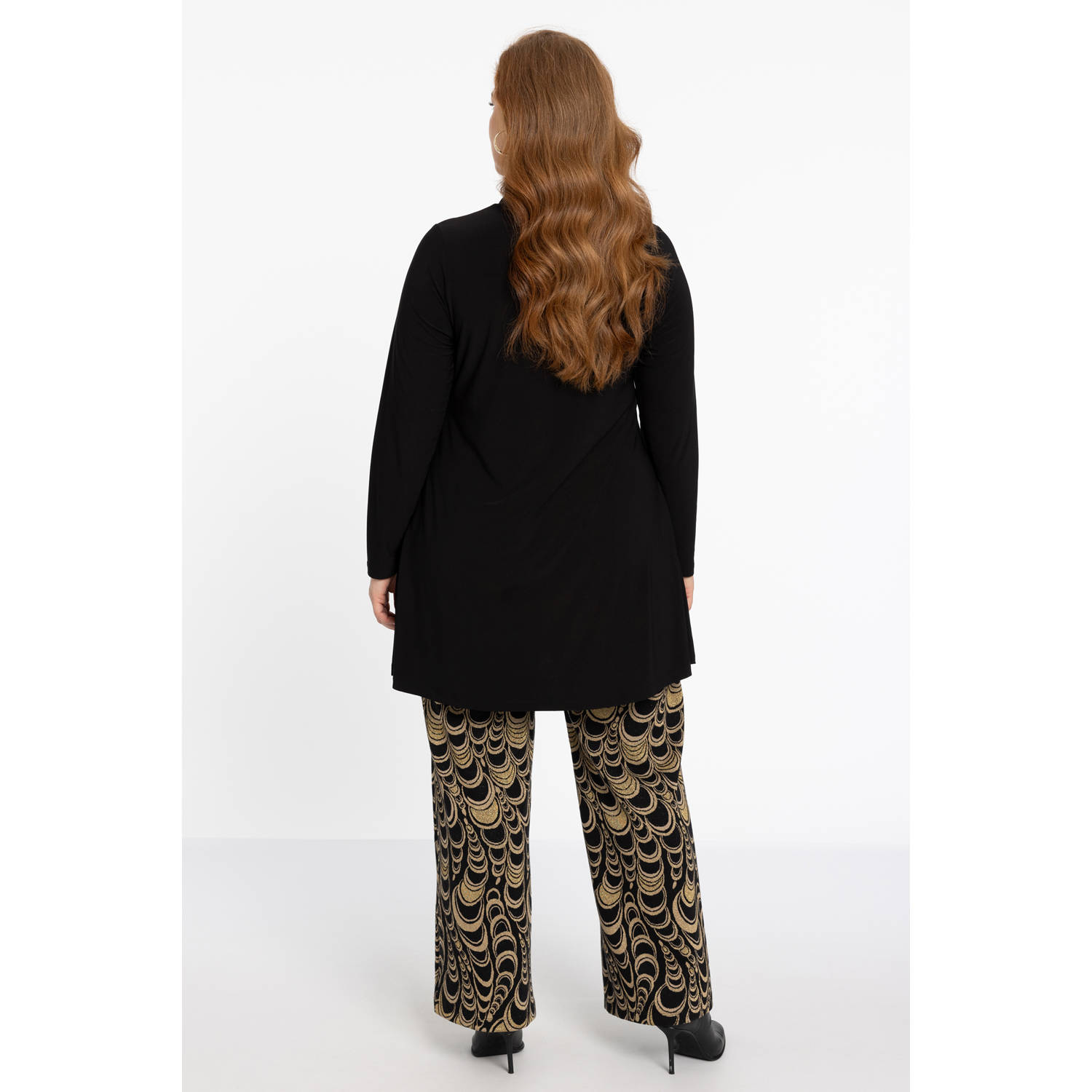 YOEK Broek goud zwart
