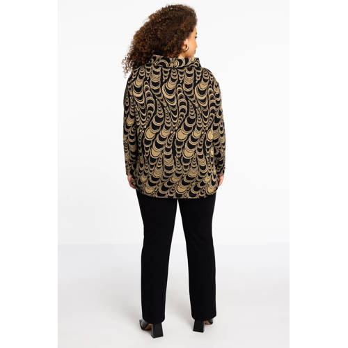 YOEK top met all over print goud/zwart afbeelding