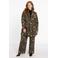 YOEK rechtvallende blazer met all over print goud/zwart