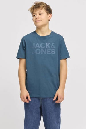 T-shirt JJECORP LOGO met logo blauw