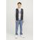 JACK & JONES JUNIOR hoodie JJELOGO met logo wit melange