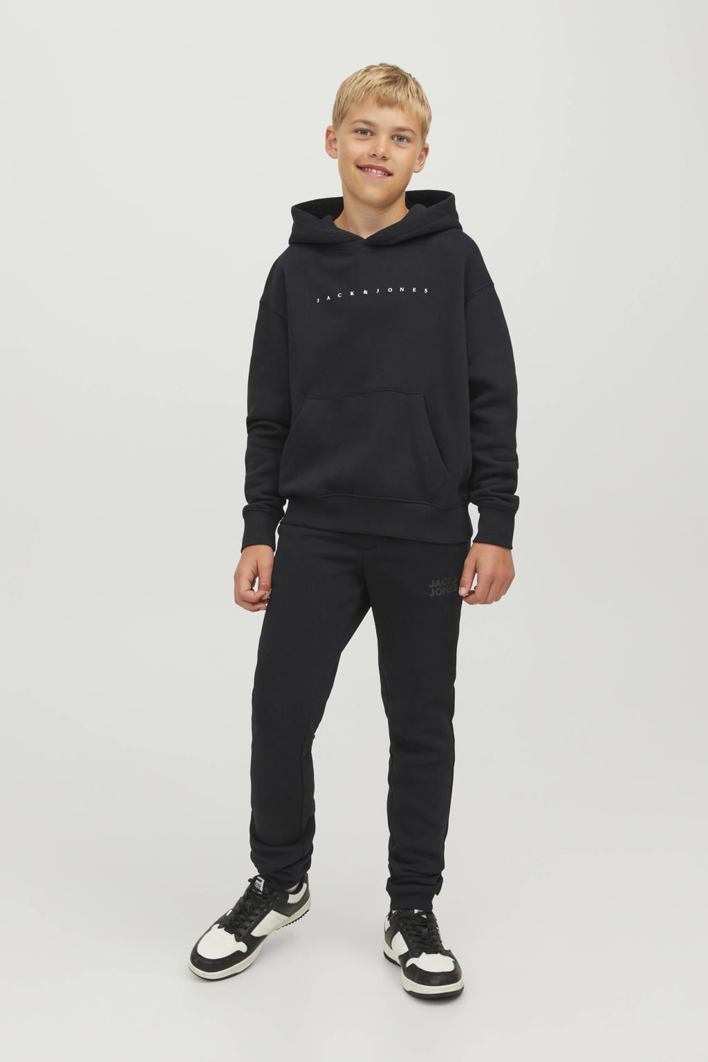 JACK & JONES JUNIOR joggingbroek JPSTGORDON zwart