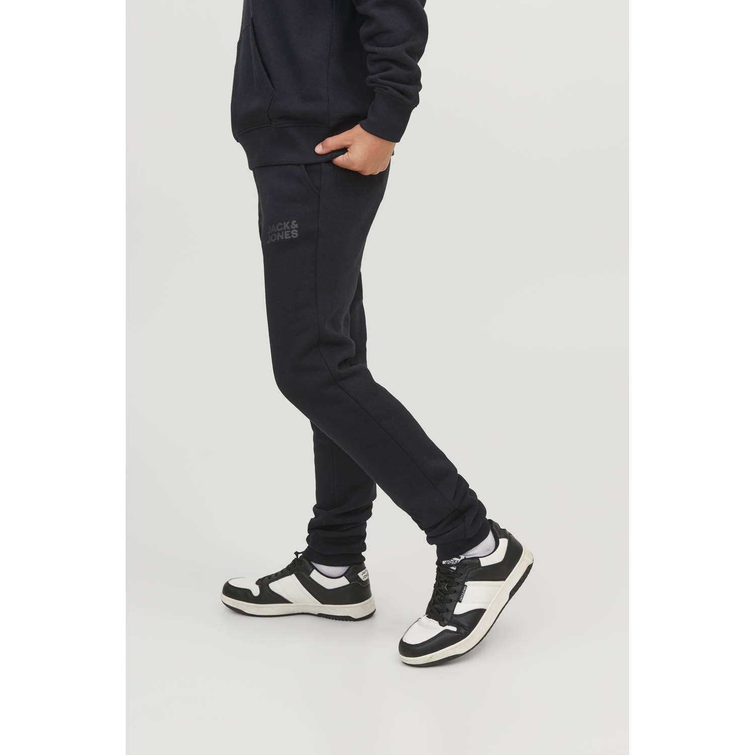JACK & JONES JUNIOR joggingbroek JPSTGORDON zwart zwart
