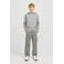 JACK & JONES JUNIOR hoodie JJESTAR met tekst grijs