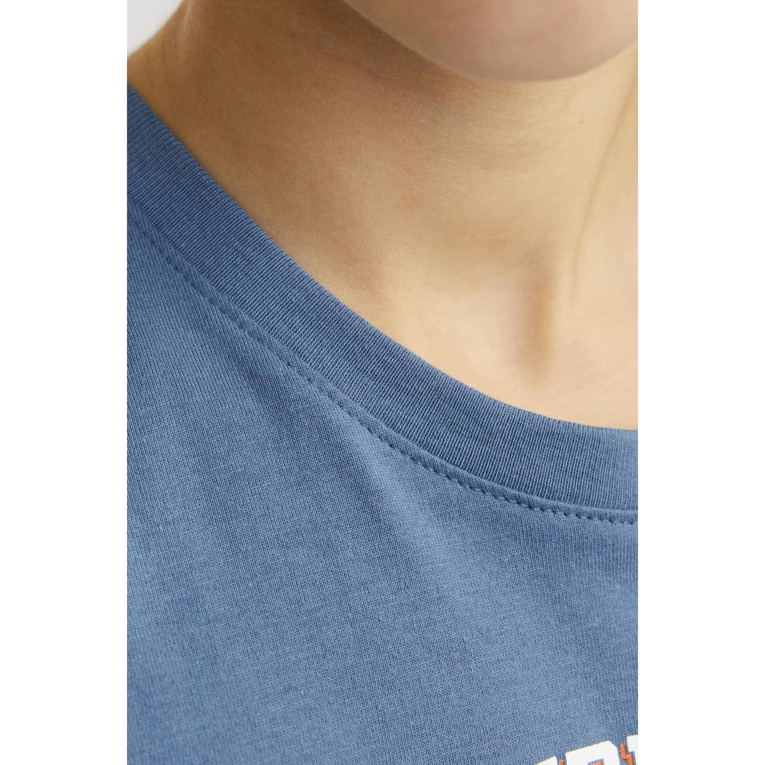 JACK & JONES JUNIOR T-shirt JJELOGO met logo blauw
