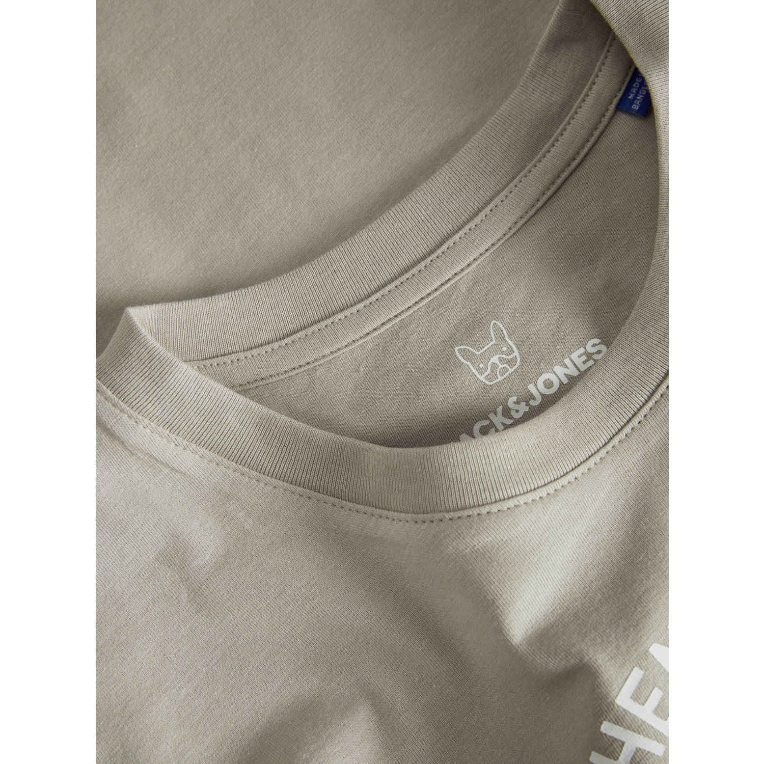 JACK & JONES JUNIOR T-shirt JJELOGO met logo beige