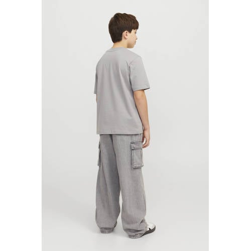 JACK & JONES JUNIOR T-shirt JJESTAR met tekst grijs afbeelding