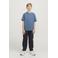 JACK & JONES JUNIOR T-shirt JJESTAR met tekst blauw