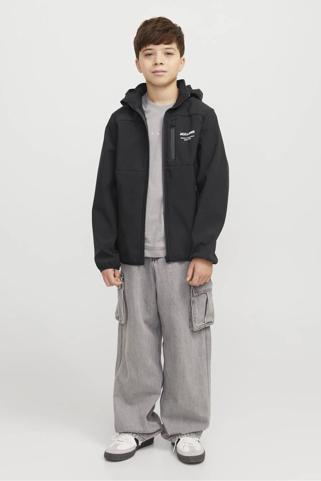 JACK & JONES JUNIOR softshell jas zwart
